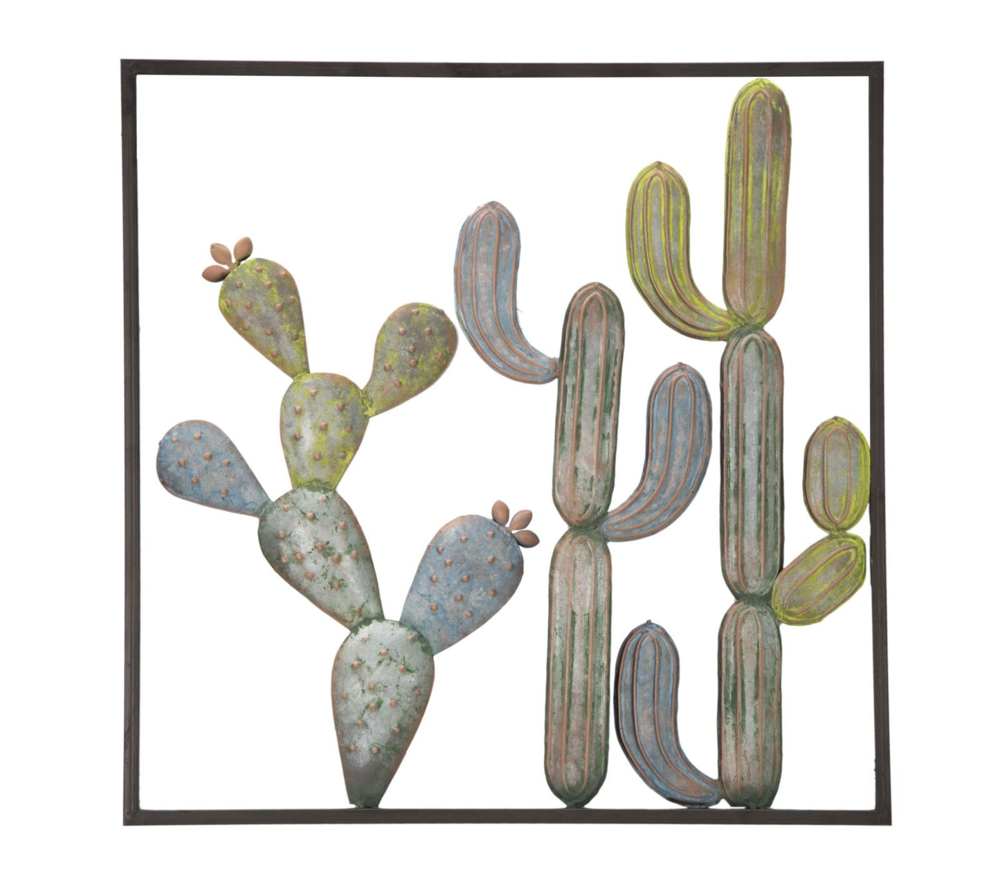 Wanddecoratie Cactus-frame -c- 50×1,3×50 cm
