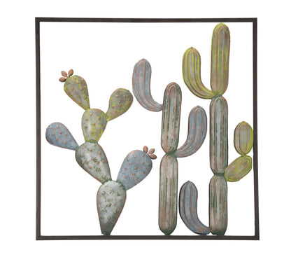 Wanddecoratie Cactus-frame -c- 50×1,3×50 cm