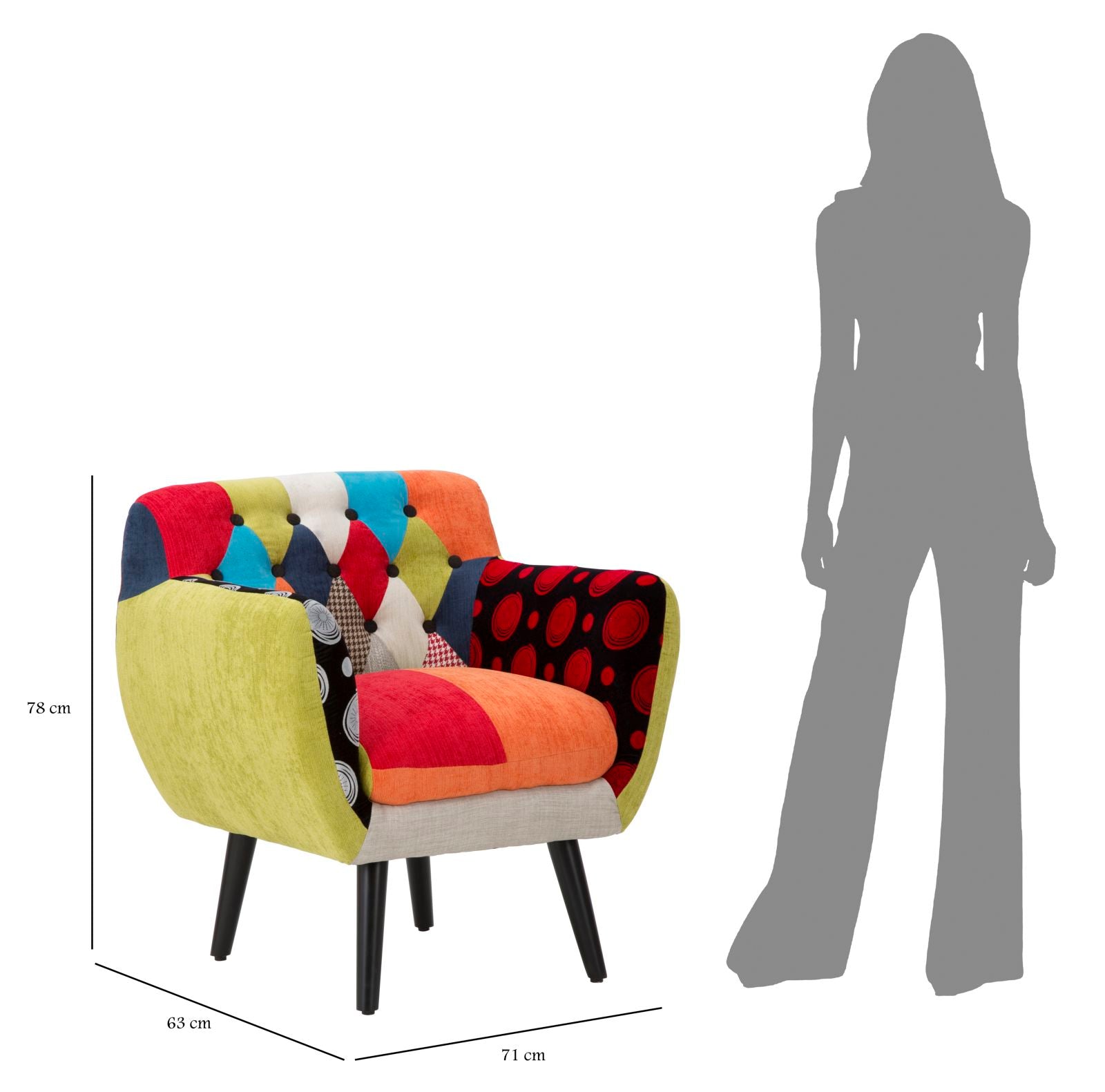 Fauteuil Imperial New 71×63×78 cm