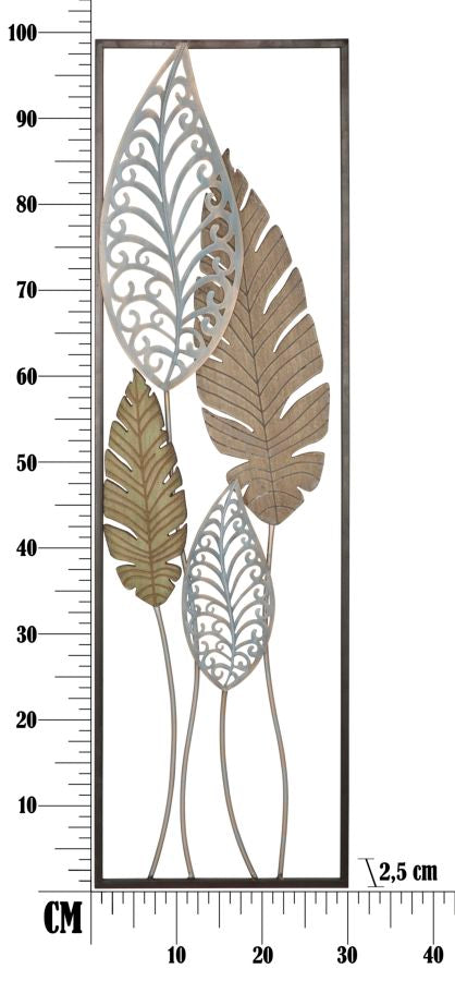 Wanddecoratie Foglie -b- 30,5×2,5×99,5 cm