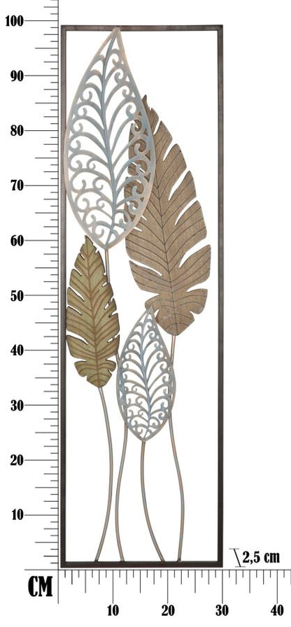 Wanddecoratie Foglie -b- 30,5×2,5×99,5 cm