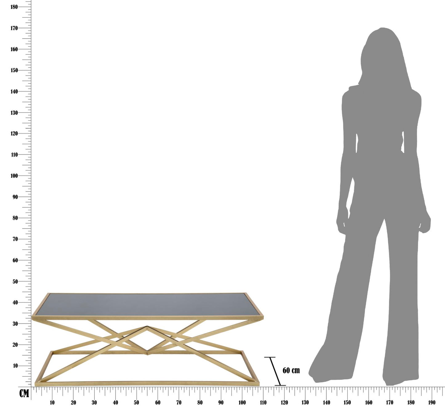 Salontafel Coffee Table' Piramid 110×60×45 cm
