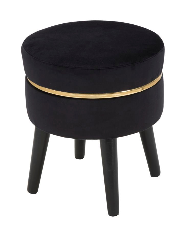 Kruk Paris Black Ø 35×40,5 cm