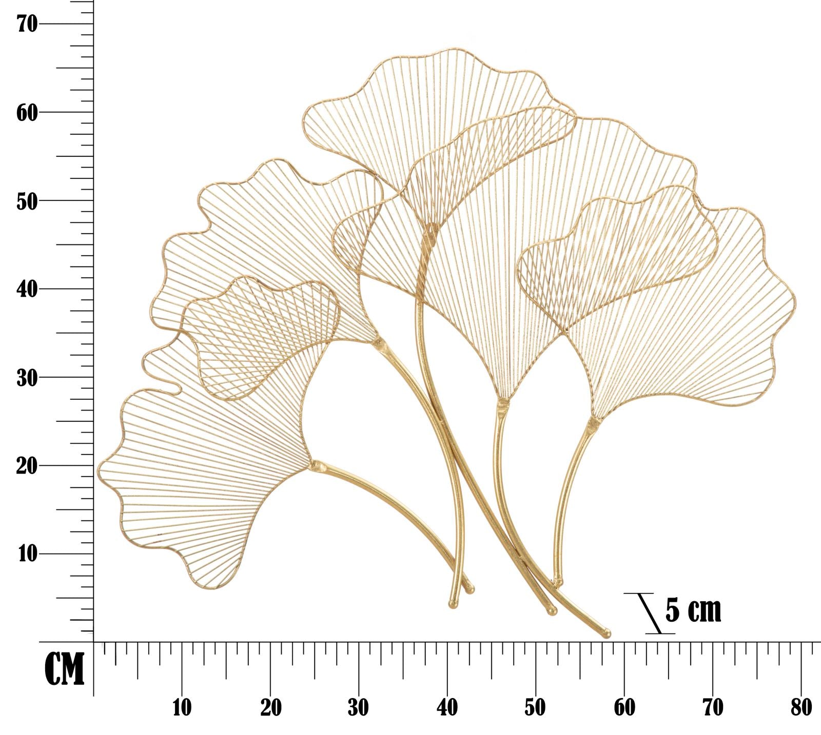 Wanddecoratie Glam Leaf 79×5×68 cm