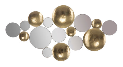 Wanddecoratie Gold Panel Mirror Glam 118×2,5×60 cm