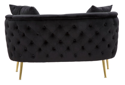Bank Bucarest Black 127×74×71 cm