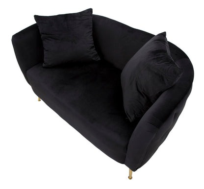 Bank Bucarest Black 127×74×71 cm