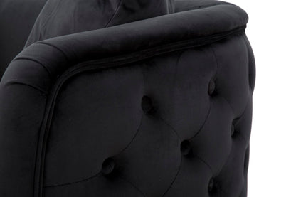 Bank Bucarest Black 127×74×71 cm