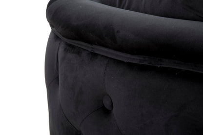 Bank Bucarest Black 127×74×71 cm