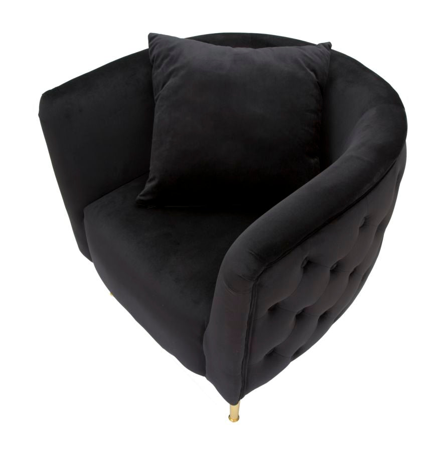 Fauteuil Bucarest Black 76×74×71 cm