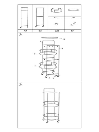 Trolley Arex 40×41,5×82 cm