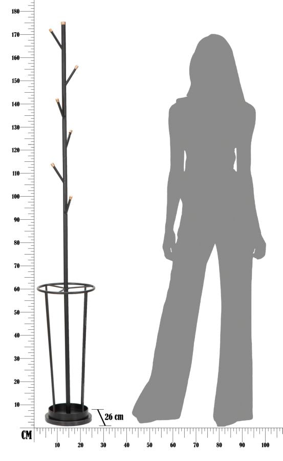 Kapstok Hunger/umbrella Holder Glam Black Cmø 26x176