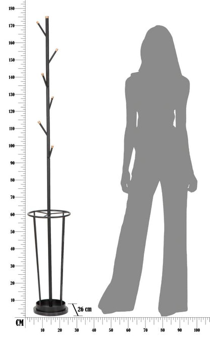 Kapstok Hunger/umbrella Holder Glam Black Cmø 26x176