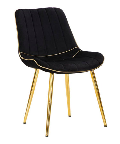 Stoel Paris Nera/gold Set 2 Pcs 51×59×79 cm