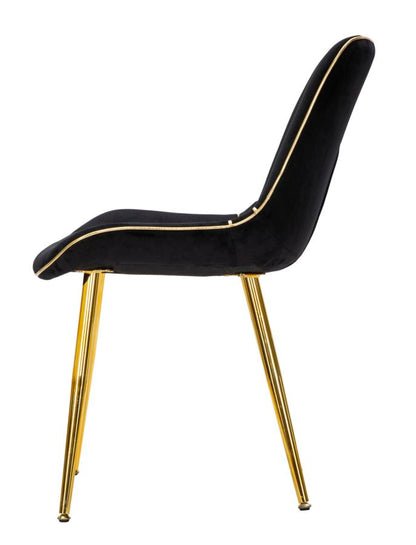Stoel Paris Nera/gold Set 2 Pcs 51×59×79 cm