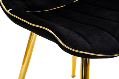 Stoel Paris Nera/gold Set 2 Pcs 51×59×79 cm