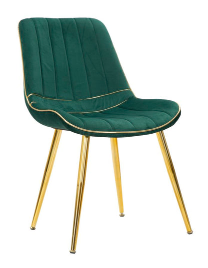 Stoel Paris Verde/gold Set 2 Pcs 51×59×79 cm