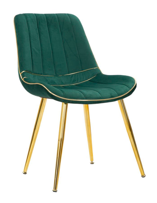Stoel Paris Verde/gold Set 2 Pcs 51×59×79 cm