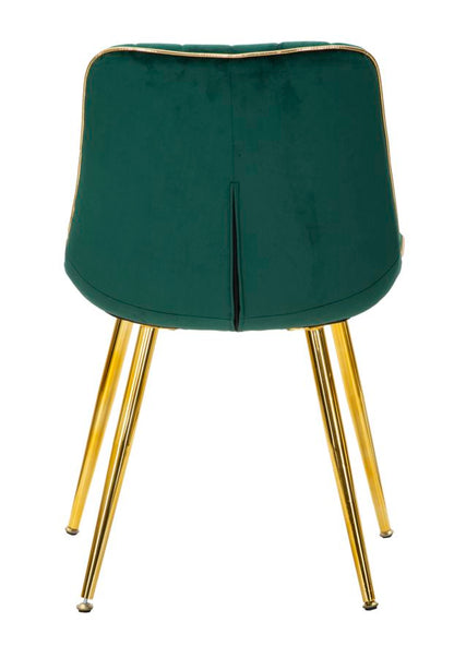 Stoel Paris Verde/gold Set 2 Pcs 51×59×79 cm