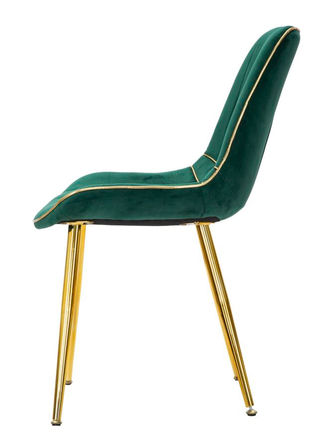 Stoel Paris Verde/gold Set 2 Pcs 51×59×79 cm