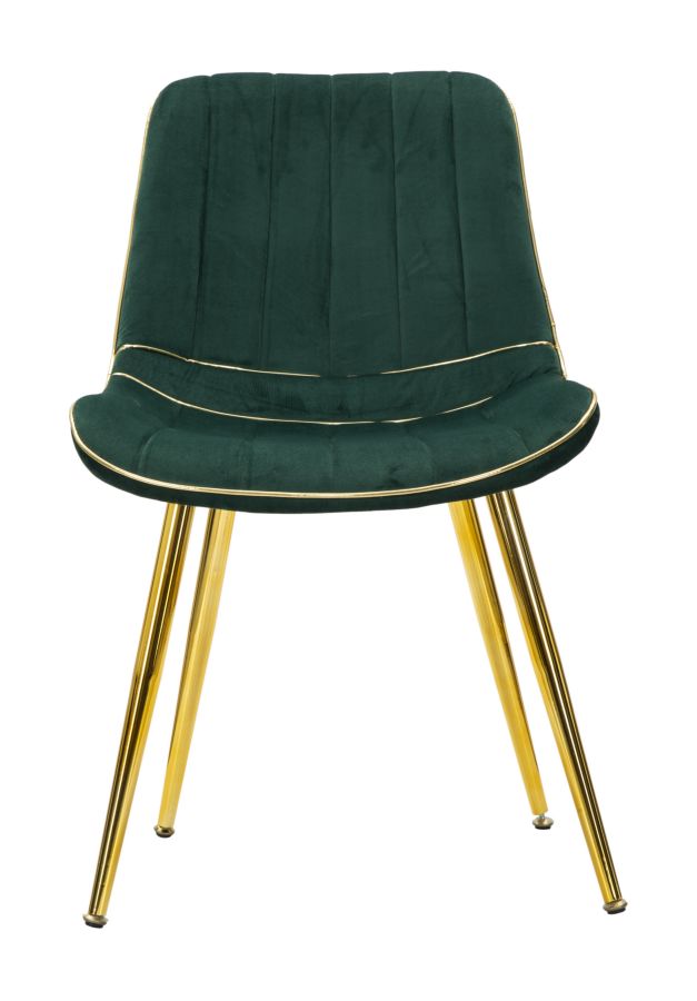 Stoel Paris Verde/gold Set 2 Pcs 51×59×79 cm