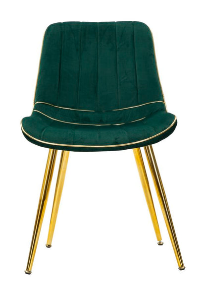 Stoel Paris Verde/gold Set 2 Pcs 51×59×79 cm