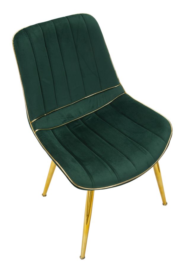 Stoel Paris Verde/gold Set 2 Pcs 51×59×79 cm