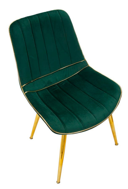 Stoel Paris Verde/gold Set 2 Pcs 51×59×79 cm