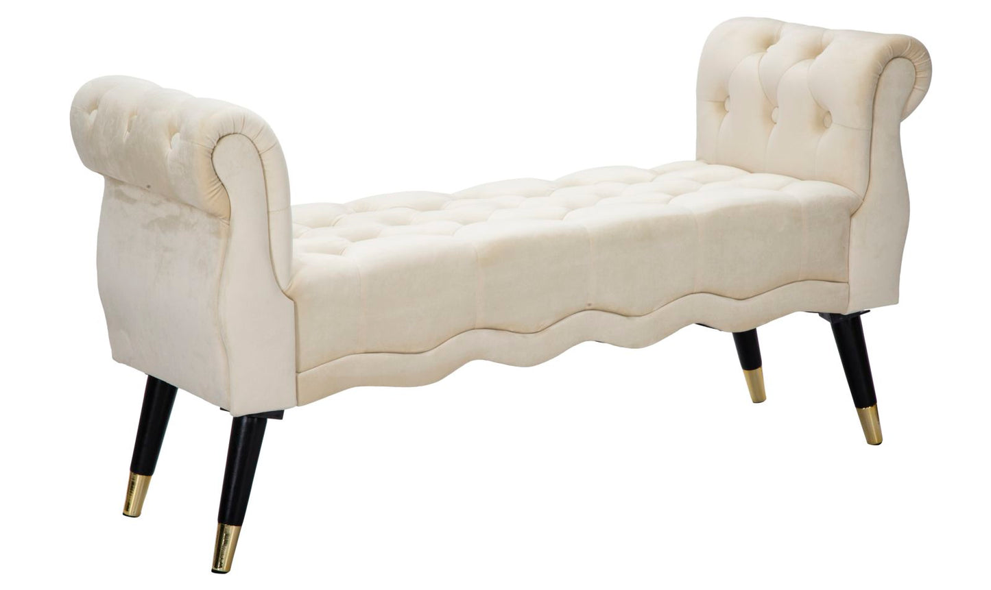 Bankje Paris Crema/gold 120×40×60 cm