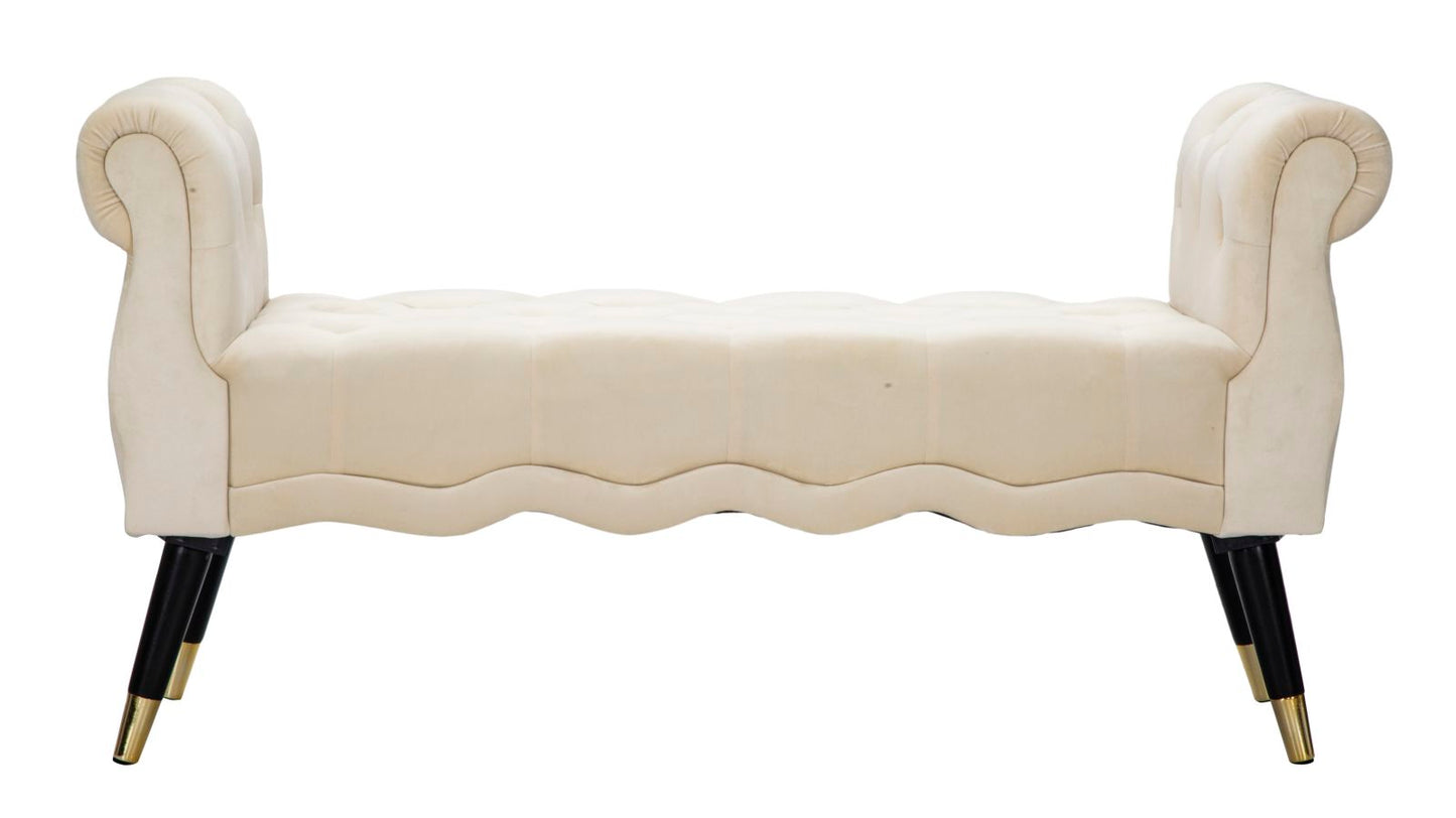 Bankje Paris Crema/gold 120×40×60 cm