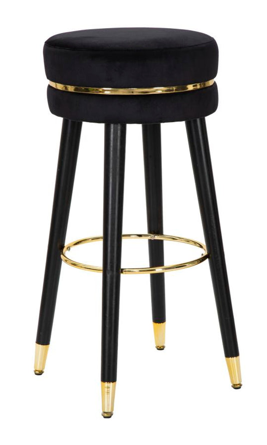 Barkruk Paris Nero/gold Ø 35×74 cm