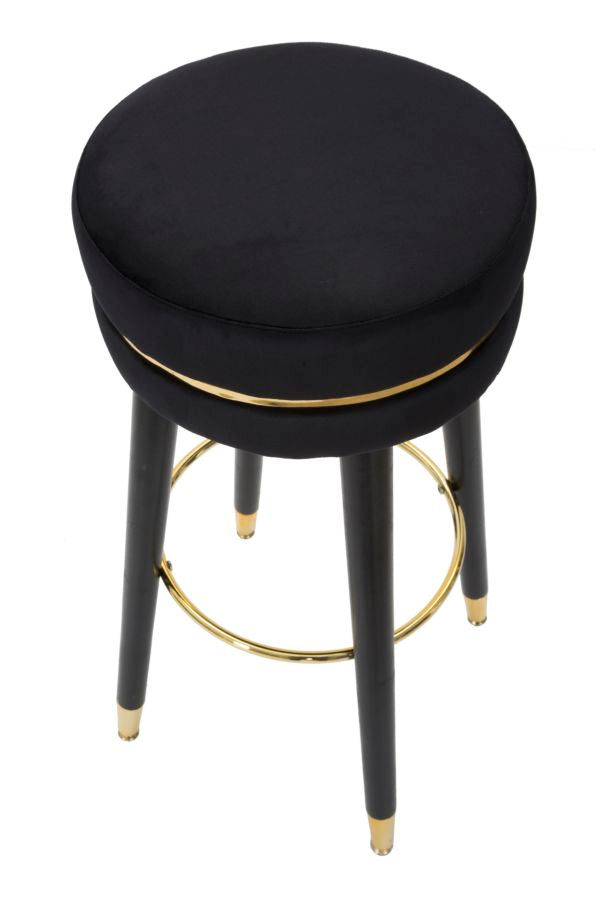 Barkruk Paris Nero/gold Ø 35×74 cm
