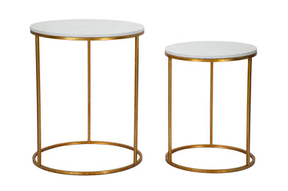 Tafel Simply Marble Couple Ø 52x63-42x53