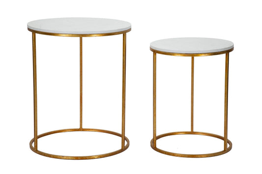 Tafel Simply Marble Couple Ø 52x63-42x53