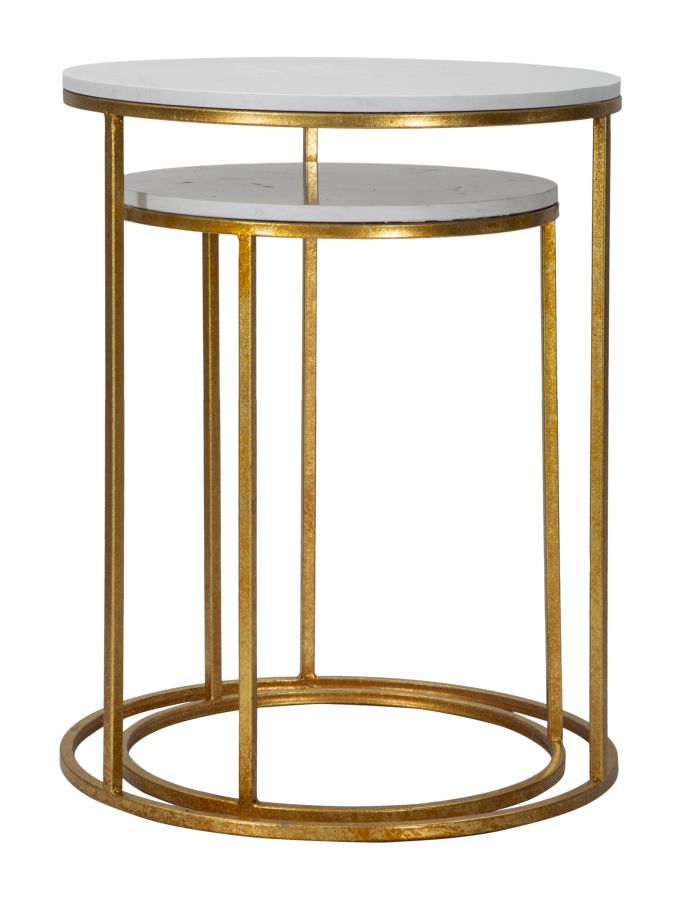 Tafel Simply Marble Couple Ø 52x63-42x53
