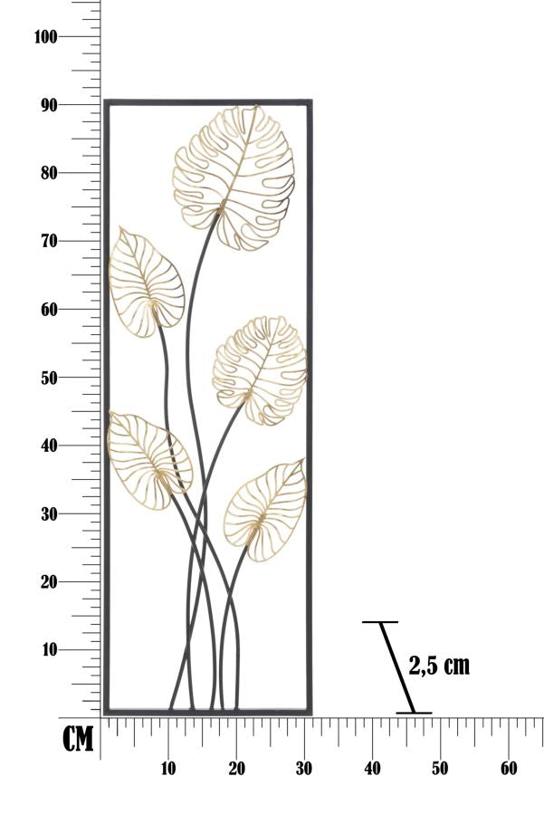 Wanddecoratie Luxy -b- 31×2,5×90 cm