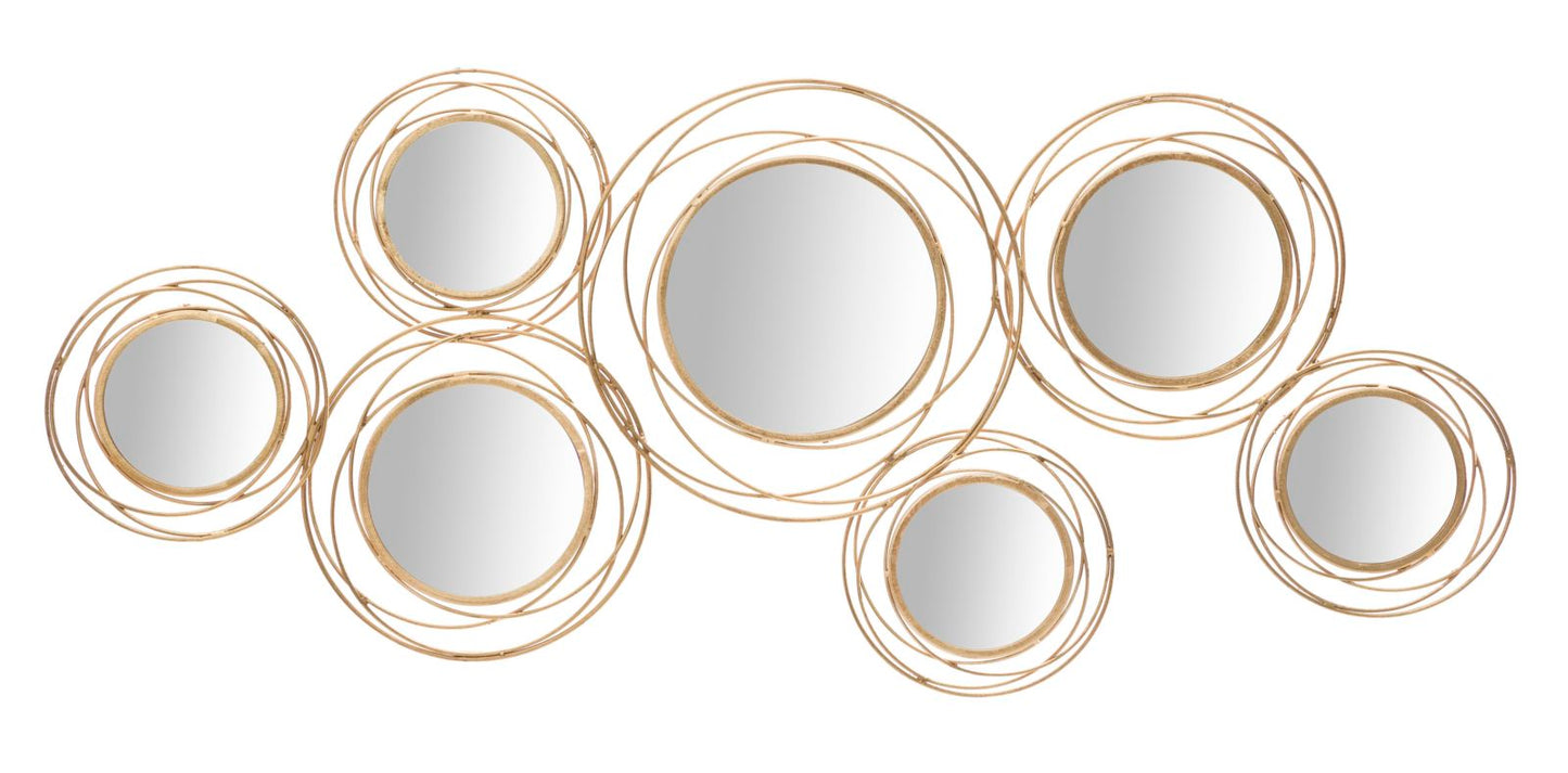Wanddecoratie Mirrors Gold Round 124,5×4×53,5 cm