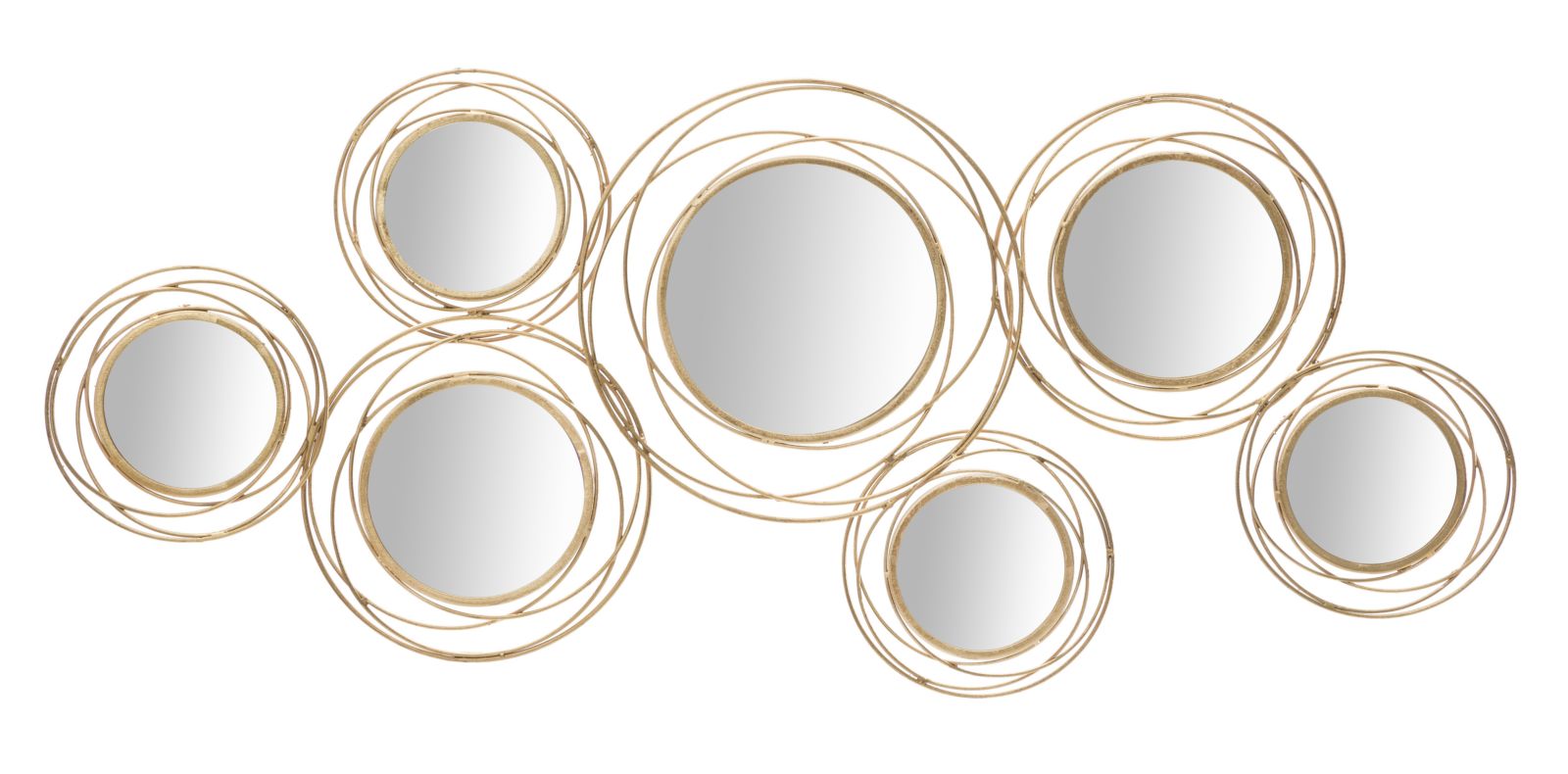 Wanddecoratie Mirrors Gold Round 124,5×4×53,5 cm