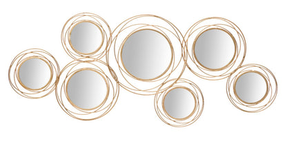 Wanddecoratie Mirrors Gold Round 124,5×4×53,5 cm