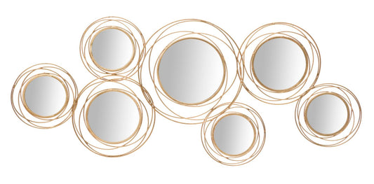 Wanddecoratie Mirrors Gold Round 124,5×4×53,5 cm