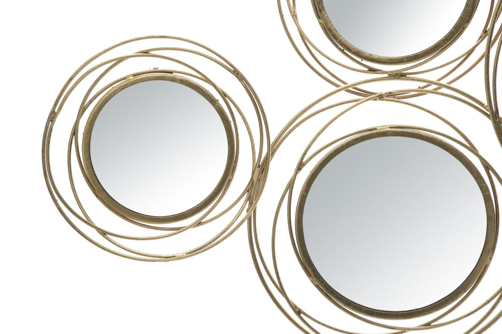 Wanddecoratie Mirrors Gold Round 124,5×4×53,5 cm
