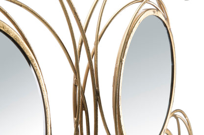 Wanddecoratie Mirrors Gold Round 124,5×4×53,5 cm