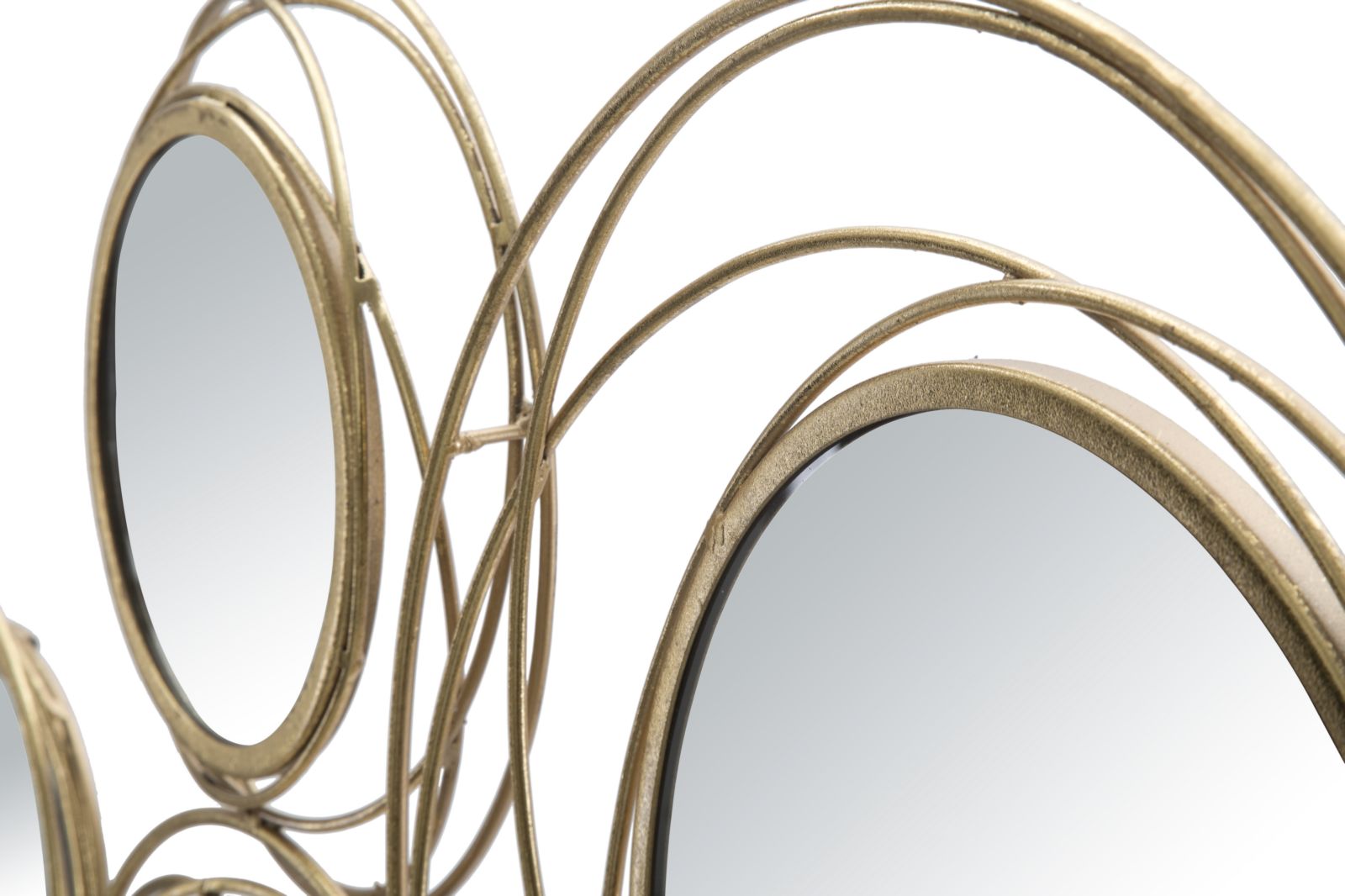 Wanddecoratie Mirrors Gold Round 124,5×4×53,5 cm
