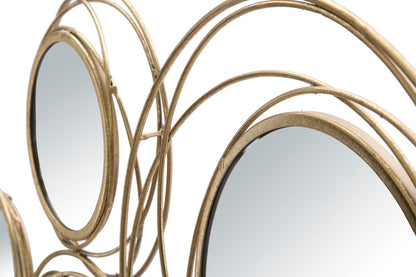 Wanddecoratie Mirrors Gold Round 124,5×4×53,5 cm
