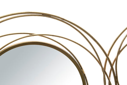 Wanddecoratie Mirrors Gold Round 124,5×4×53,5 cm