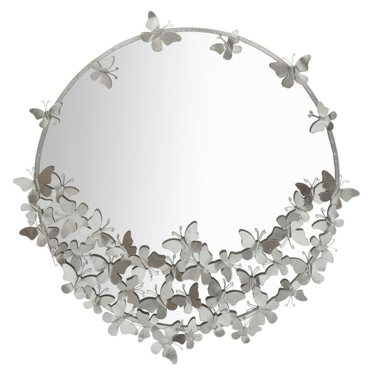 Spiegel Butterfly Round Silver Ø 91×3×94 cm