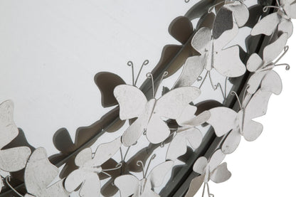 Spiegel Butterfly Round Silver Ø 91×3×94 cm
