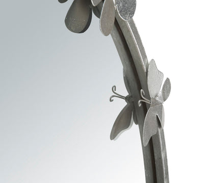Spiegel Butterfly Round Silver Ø 91×3×94 cm