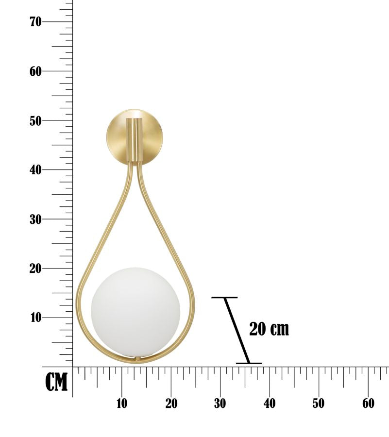 Wandlamp Glamy Drop 24×20×52 cm
