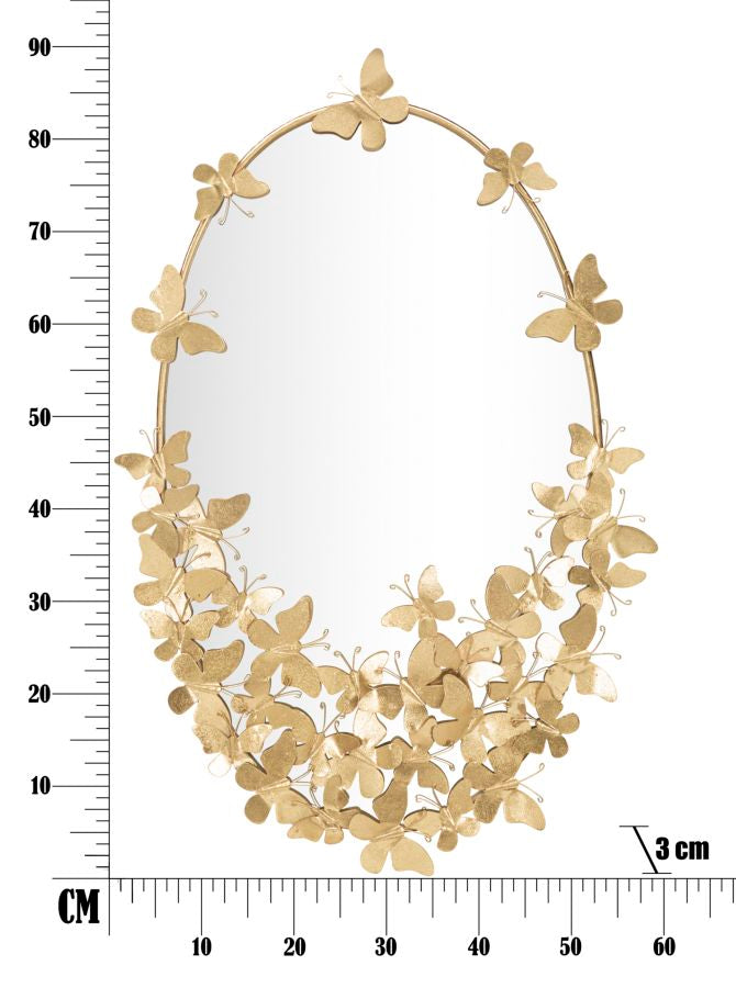 Spiegel Oval Butterfly 59×3×89,5 cm